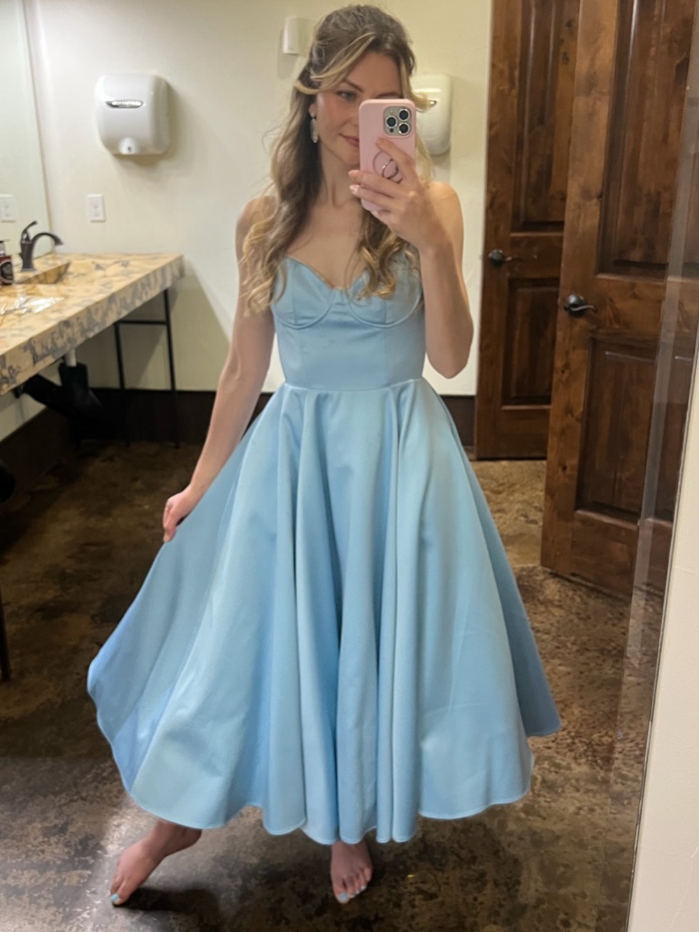 House of CB Mademoiselle Cinderella Blue Fit-and-Flare Midi Dress - Picture 8 of 8